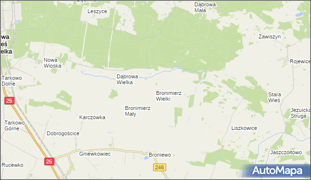 mapa Bronimierz Wielki, Bronimierz Wielki na mapie Targeo