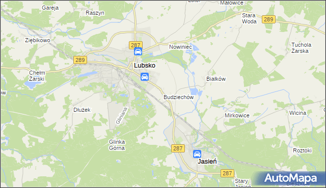 mapa Budziechów, Budziechów na mapie Targeo