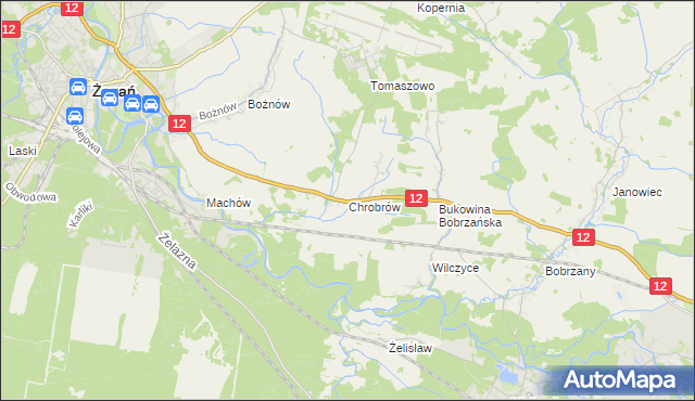 mapa Chrobrów, Chrobrów na mapie Targeo