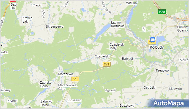 mapa Czapielsk, Czapielsk na mapie Targeo