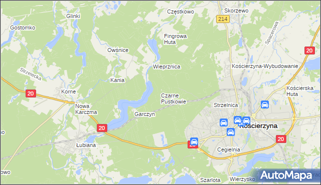 mapa Czarne Pustkowie, Czarne Pustkowie na mapie Targeo