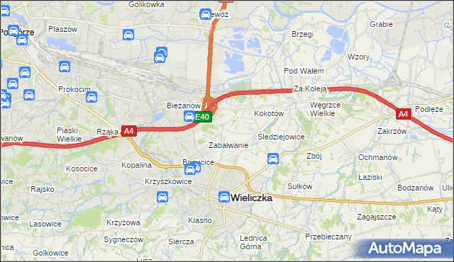mapa Czarnochowice, Czarnochowice na mapie Targeo