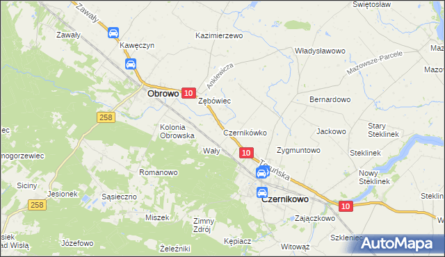 mapa Czernikówko, Czernikówko na mapie Targeo