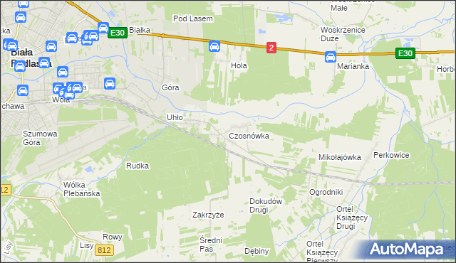 mapa Czosnówka, Czosnówka na mapie Targeo