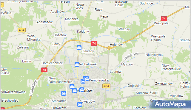 mapa Dobrzelów, Dobrzelów na mapie Targeo