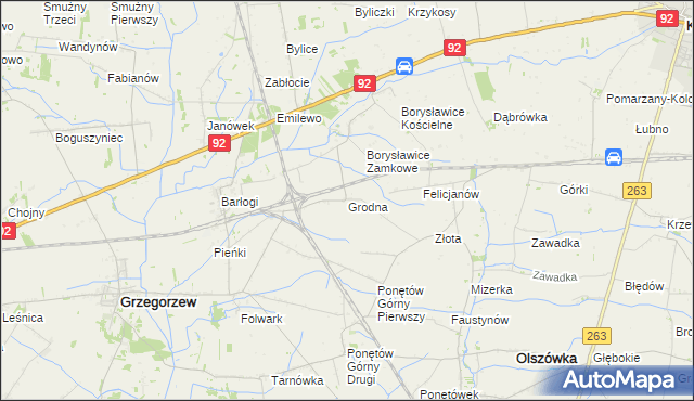 mapa Grodna, Grodna na mapie Targeo