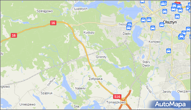 mapa Gronity, Gronity na mapie Targeo