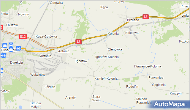 mapa Ignatów-Kolonia, Ignatów-Kolonia na mapie Targeo