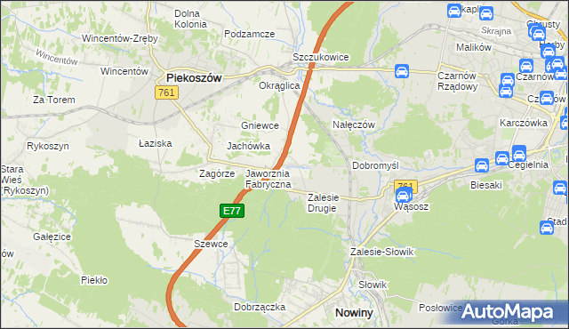 mapa Janów gmina Piekoszów, Janów gmina Piekoszów na mapie Targeo