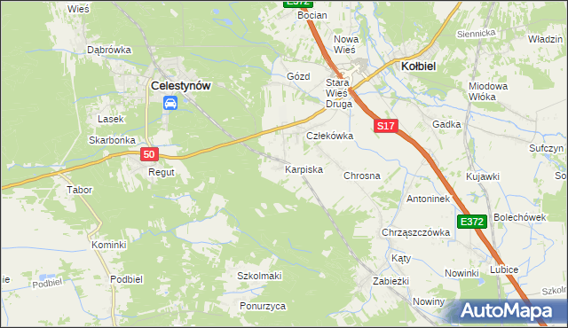 mapa Karpiska, Karpiska na mapie Targeo