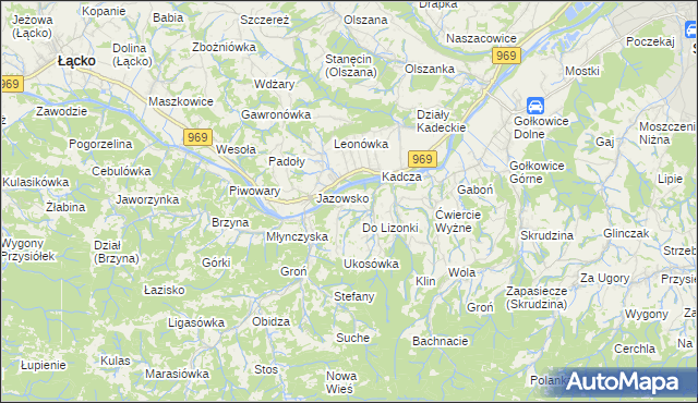 mapa Łazy Brzyńskie, Łazy Brzyńskie na mapie Targeo