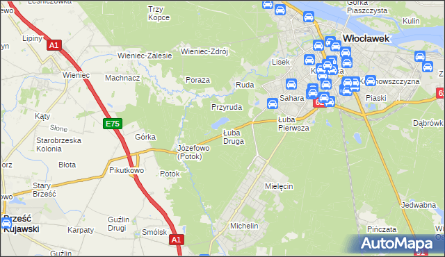 mapa Łuba Druga, Łuba Druga na mapie Targeo