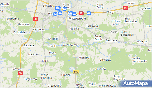 mapa Marianka gmina Mińsk Mazowiecki, Marianka gmina Mińsk Mazowiecki na mapie Targeo