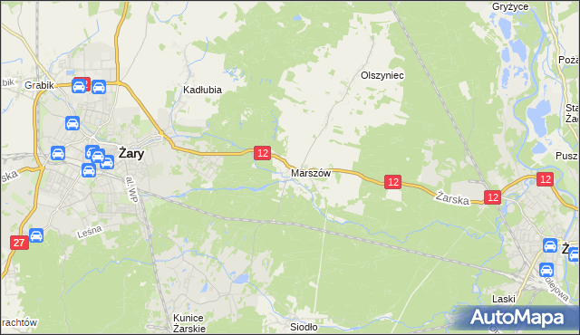 mapa Marszów, Marszów na mapie Targeo