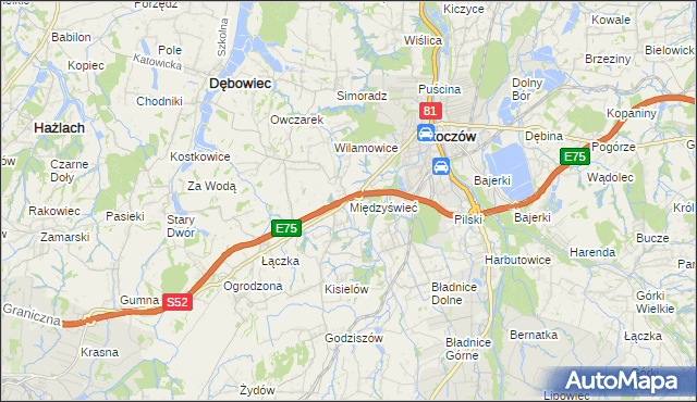 mapa Międzyświeć, Międzyświeć na mapie Targeo