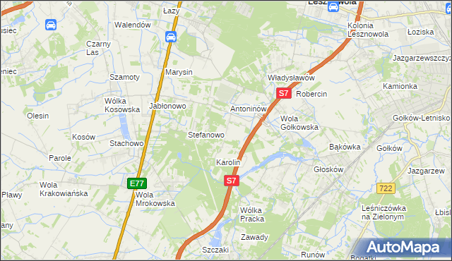 mapa Mieszkowo gmina Piaseczno, Mieszkowo gmina Piaseczno na mapie Targeo