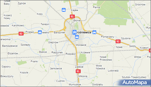 mapa Morawce, Morawce na mapie Targeo