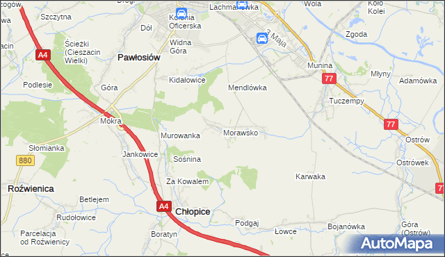 mapa Morawsko gmina Jarosław, Morawsko gmina Jarosław na mapie Targeo