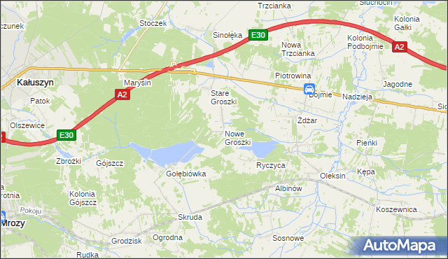 mapa Nowe Groszki, Nowe Groszki na mapie Targeo