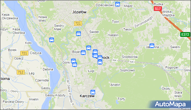 mapa Otwock, Otwock na mapie Targeo