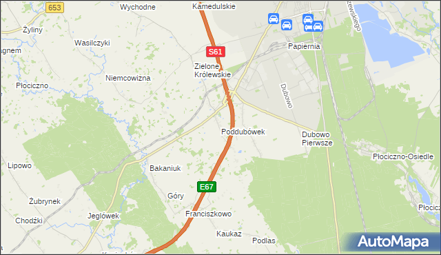 mapa Poddubówek, Poddubówek na mapie Targeo