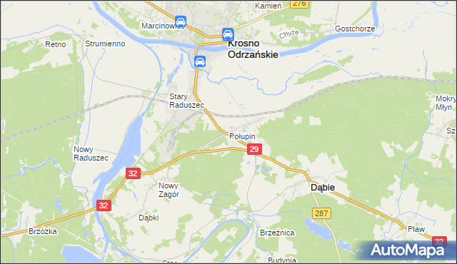 mapa Połupin, Połupin na mapie Targeo