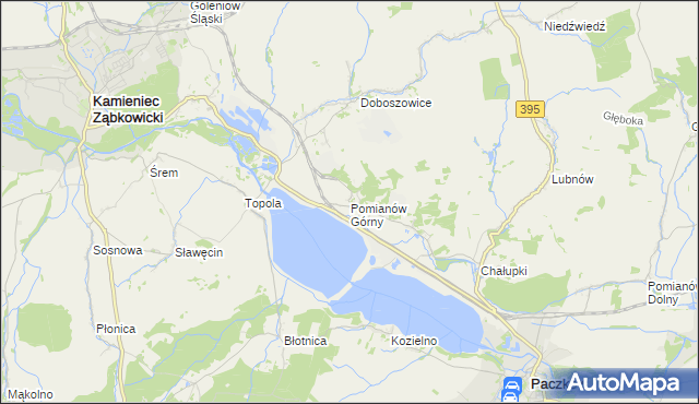mapa Pomianów Górny, Pomianów Górny na mapie Targeo