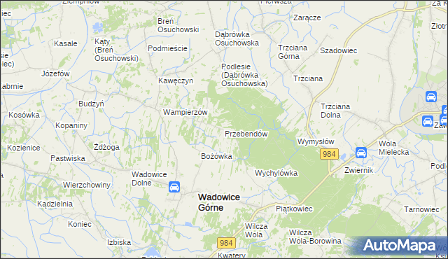 mapa Przebendów, Przebendów na mapie Targeo