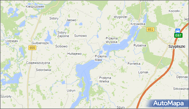 mapa Przejma Mała, Przejma Mała na mapie Targeo