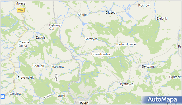 mapa Przeździedza, Przeździedza na mapie Targeo