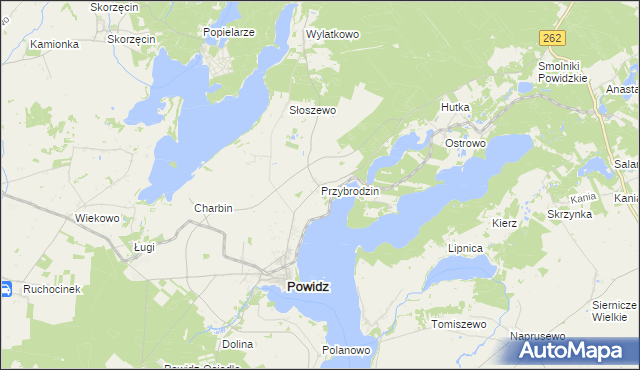 mapa Przybrodzin, Przybrodzin na mapie Targeo