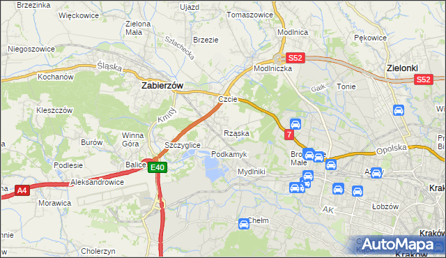 mapa Rząska, Rząska na mapie Targeo