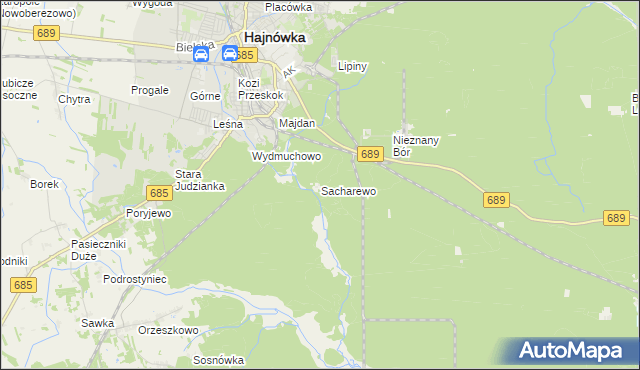 mapa Sacharewo, Sacharewo na mapie Targeo