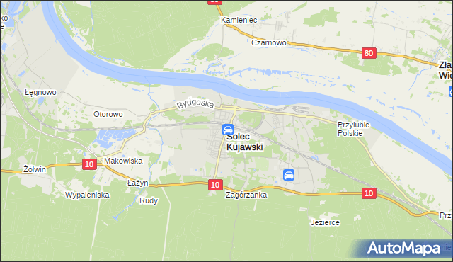 mapa Solec Kujawski, Solec Kujawski na mapie Targeo