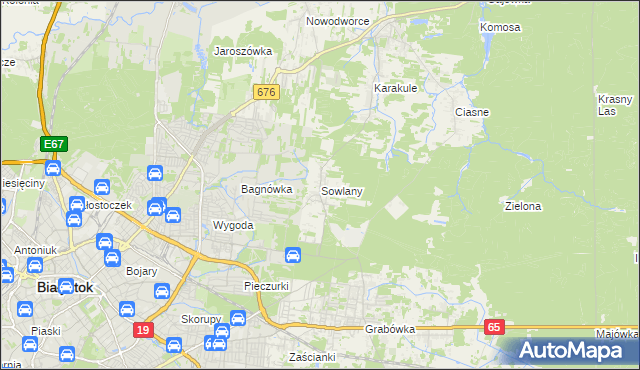 mapa Sowlany, Sowlany na mapie Targeo