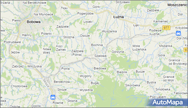 mapa Szalowa, Szalowa na mapie Targeo