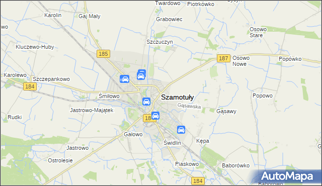 mapa Szamotuły, Szamotuły na mapie Targeo