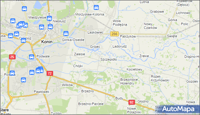 mapa Szczepidło, Szczepidło na mapie Targeo