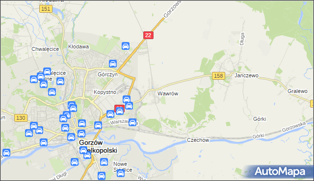 mapa Wawrów, Wawrów na mapie Targeo