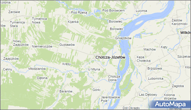 mapa Chotcza-Józefów, Chotcza-Józefów na mapie Targeo