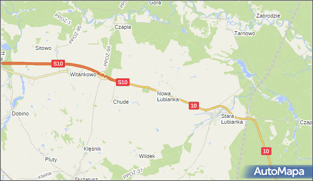 mapa Nowa Łubianka, Nowa Łubianka na mapie Targeo