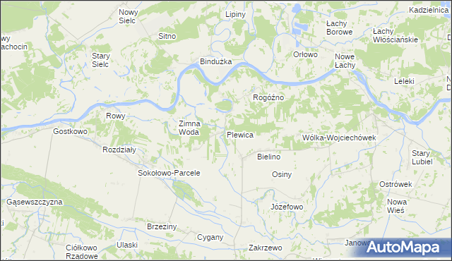 mapa Plewica, Plewica na mapie Targeo