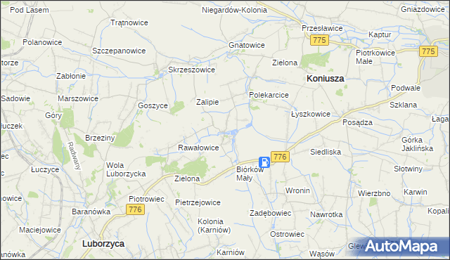 mapa Biórków Wielki, Biórków Wielki na mapie Targeo