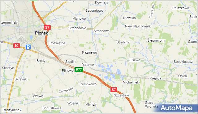 mapa Dalanówek, Dalanówek na mapie Targeo