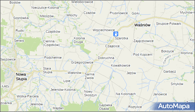 mapa Dobruchna, Dobruchna na mapie Targeo