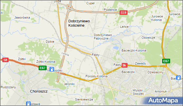 mapa Fasty, Fasty na mapie Targeo