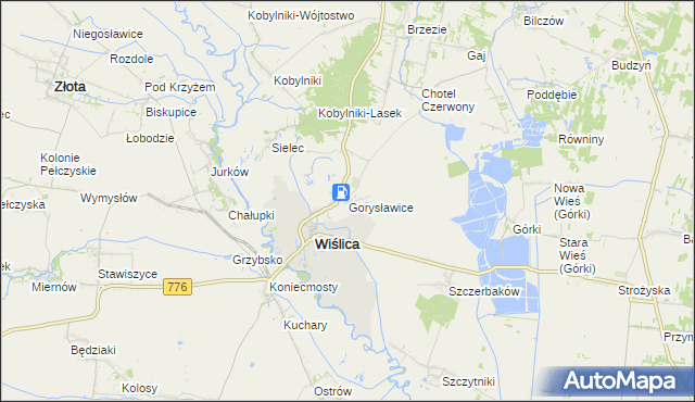 mapa Gorysławice, Gorysławice na mapie Targeo