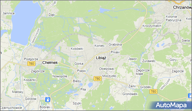 mapa Libiąż, Libiąż na mapie Targeo