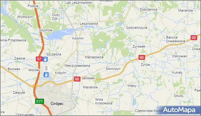 mapa Lisówek gmina Grójec, Lisówek gmina Grójec na mapie Targeo