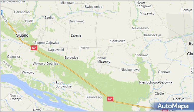 mapa Nowe Miszewo, Nowe Miszewo na mapie Targeo